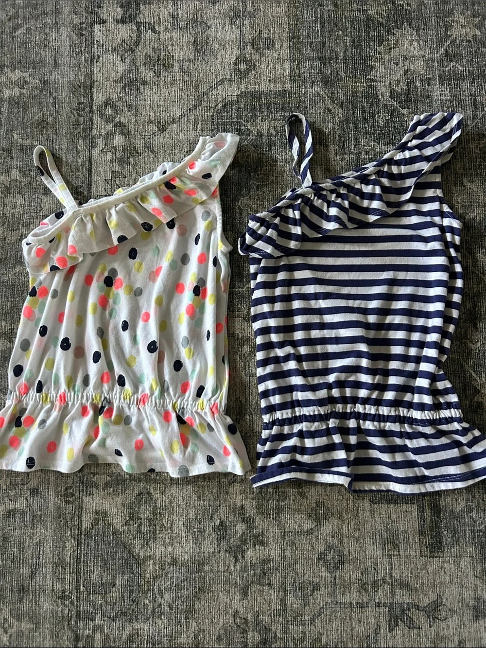 2 Gymboree Girls' Ruffle Shoulder Tops